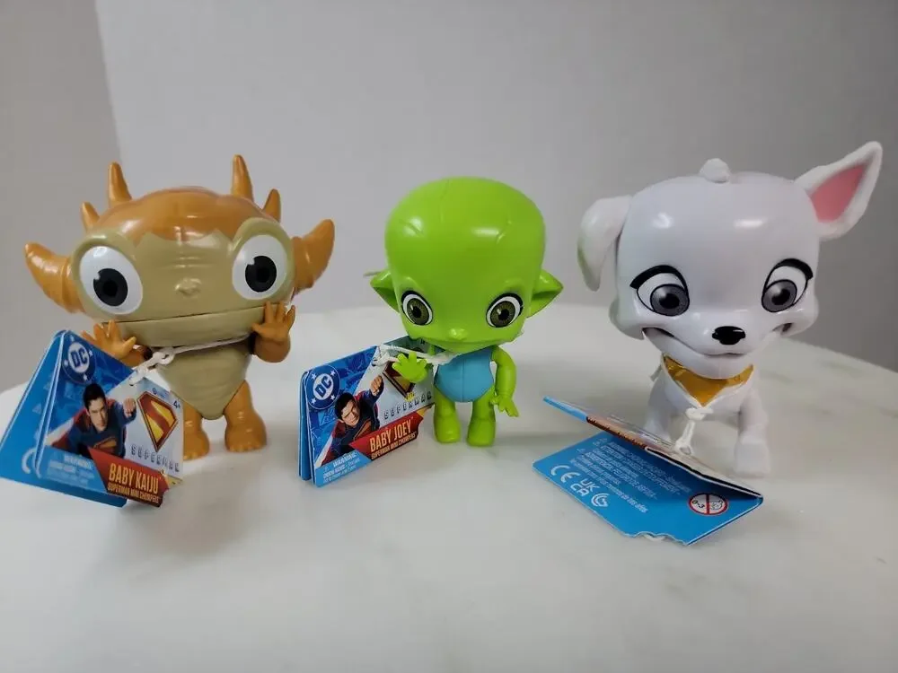 DC Superman MINI CHOMPERS Set Of 3–Baby Joey, Baby Kaiju, and Krypto New 2025